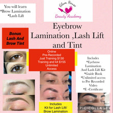 Load image into Gallery viewer, Pre-Recorded Brow Lamination/Lash Lift
