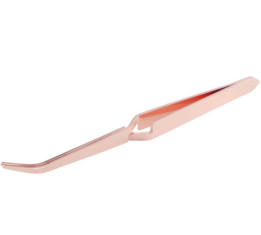 Rose Gold and Rainbow Stainless Steel Nail Shaping Tweezers Pinch Nail Tool for Acrylic UV Gel Tips C Curve Pinchers