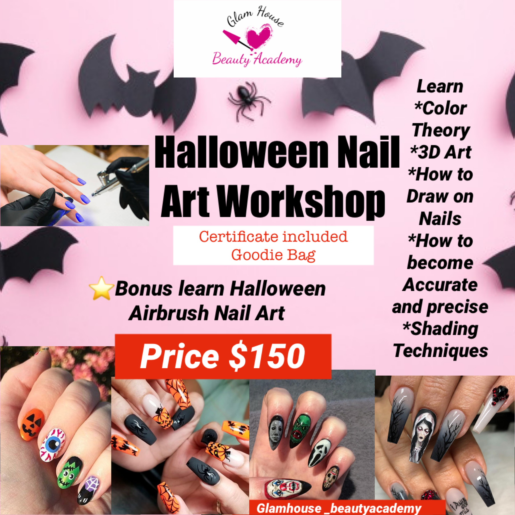 Halloween Nail Art Workshop – GlamHouse Beauty Academy and Beauty
