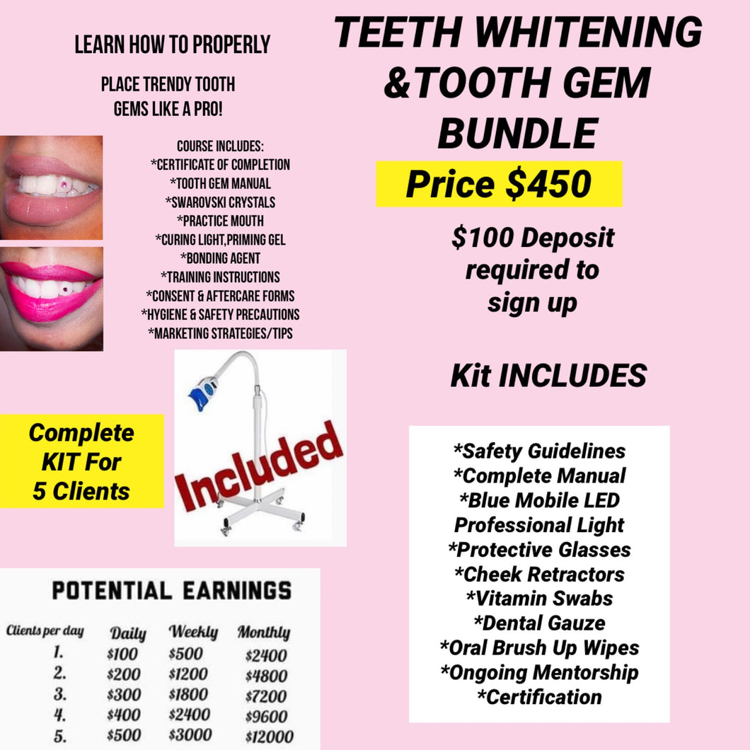 Teeth Whitening and Tooth Gem Bundle